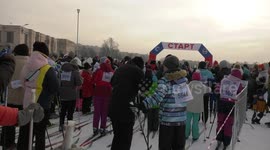 Russia's St. Petersburg holds annual mass cross-country skiing race