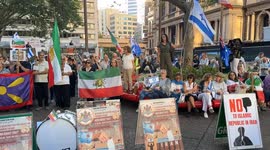 Rally against Iranian regime and in support of Israel in Sydney, Australia