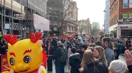Stunning dragon dancers and floats celebrate Chinese New Year in London’s West End