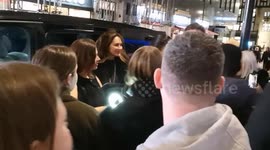 Nicole Scherzinger causes a stir when she arrives at the