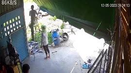 Resident falls off ladder while installing canopy in DIY fail