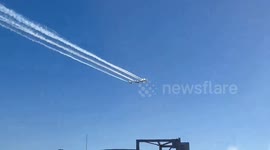 US: Super Bowl LVIII – Thunderbirds Perform Fly-By Over Las Vegas Venue