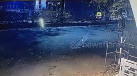 Thief on scooter crashes when he tries to steal woman's handbag