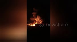 A massive fire broke out in a plastic factory in Tata Nagar industrial area ,an atmosphere of panic among