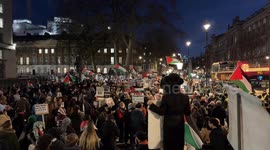 London, UK. 12 FEB, 2024. Protest against Israeli military strikes in Rafah, endangering 1.4 million Palestinians. Over 70 killed, 230+ injured in attacks that included homes and mosques. Israel is threatening a ground invasion in Rafah.