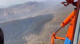 Thai army deploys helicopter to battle wildfire