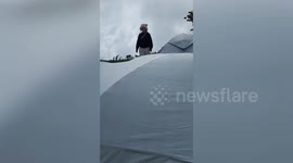 Strong winds batter campers in tents at Thai national park