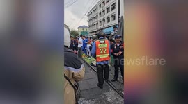 Tourist struck by train at popular level crossing market in Thailand