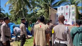 Election Logistics Distributed to Remote Villages in Lampung, Indonesia