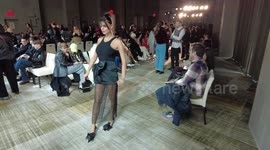 Brooks Nader at the Aknvas FW24 Runway Show in New York, NY, USA