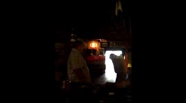 Bar trick goes wrong as South African man sets own head on fire