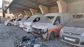 Gaza Ambulances Wrecked In Attacks