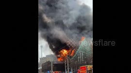 Fire Engulfs New Water Park in Gothenburg, Sweden