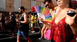 Street Carnival Parade with Trepadeiras and Cordao do Boi Tolo block in Rio de Janeiro