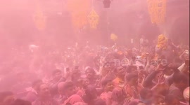 40 day Holi festival starts from today in Mathura, the birthplace of Lord Krishna.