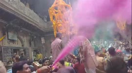 40 day Holi festival starts from today in Mathura, the birthplace of Lord Krishna.