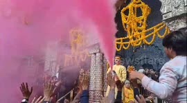 40 day Holi festival starts from today in Mathura, the birthplace of Lord Krishna.