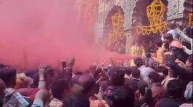 40 day Holi festival starts from today in Mathura, the birthplace of Lord Krishna.