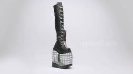 Creepy showstopper hits New York fashion week - in form of boots housing rats