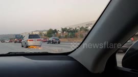 Hit and Run Driver Drags Motorcycle on 91 Freeway
