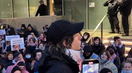 Pro-Palestine Protesters Block Entrance to Berlin Media Building in Berlin, Germany