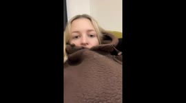 Clingy Italian Greyhound Snuggles In Hoodie