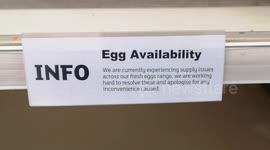 Egg shortage on the shelves in Sainsbury's in East London