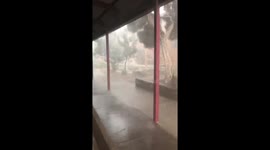 Wild weather chaos: severe storm strikes St Louis de Montfort School in Victoria, Australia