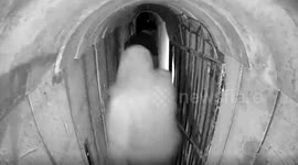Hamas leader purportedly seen fleeing through tunnels in footage released by Israel