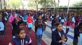 Millions in India perform yoga stretches in impressive world record attempt