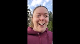 My (Marcie Callewaert) initial reaction to finding my wallet washed up on the beach, near where I lost it in 20ft of water, 8 months ago. This is on an island offshore of Tofino BC on the west coast of Vancouver Island.