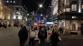 Protest in Central London from Piccadilly Circus to Trafalgar square 15/02/24