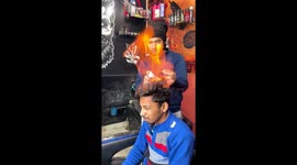Indian barbers turn up the heat with daring haircuts using flames