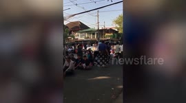 Burmese flock to Thai Embassy to flee conscription as civil war rages