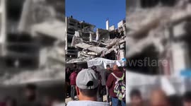 Extensive Destruction of Nuseirat Camp Market in Central Gaza Strip