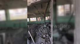 Destruction in schools hosting displaced people in the Gaza Strip