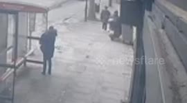 Moment moped thief casually nicks man's £1k iPhone in broad daylight