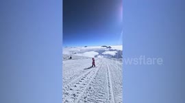 Girl tears up the slopes at just FOUR-YEARS-OLD