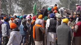 Tens of thousands of farmers protesting blocking highways to demand higher crop prices for the fourth day