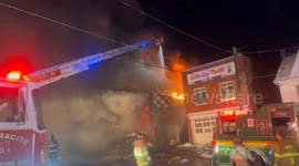 Commercial Fire with Collapse Moser Sanitation, Mount Carmel, Pennsylvania