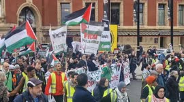 Jeremy Corbyn leads Palestine protest in Kensington