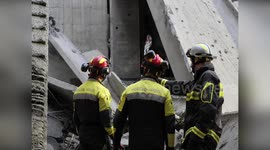 Firemen Recover the Body of the Fourth Victim in Florence, Italy