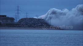Fire breaks out at Port of Sheerness recycling centre in Kent, UK