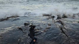 Woman Wants Photo With Waves
