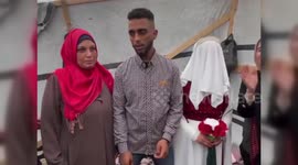 Displaced Gazans Celebrate Wedding in Deir al Balah
