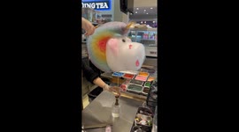 Cotton Candy Unicorn With Rainbow Mane