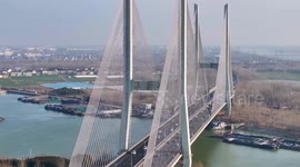 Changchun-Shenzhen Expressway Vehicles Jam in Huaian, China