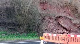 A40 landslide near Monmouth - one week on and the road remains closed causing havoc for local traffic and commuters