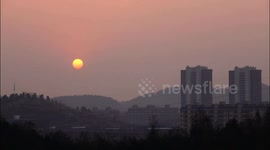 Temperatures Soar As The Sun Rises in Yichang, China