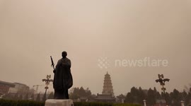 Sandstorm Hits Xi'an, China